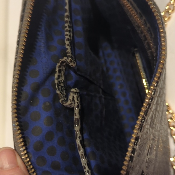 Rebecca Minkoff MAC Crocodile Embossed Black Leather Messenger Crossbody - Picture 8 of 16